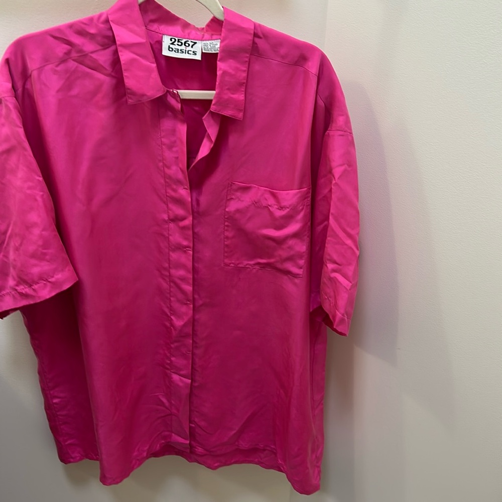 Women’s  100% silk button down sz xl